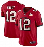 Nike Men & Women & Youth Buccaneers 12 Tom Brady Red 2021 Super Bowl LV Vapor Untouchable Limited Jersey,baseball caps,new era cap wholesale,wholesale hats